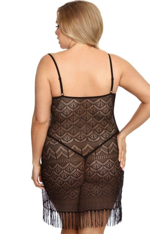 Ażurowa Koszulka GEALI 5XL/6XL - Zmysłowy Komfort Ażurowa Koszulka GEALI 5XL/6XL - Zmysłowy Komfort