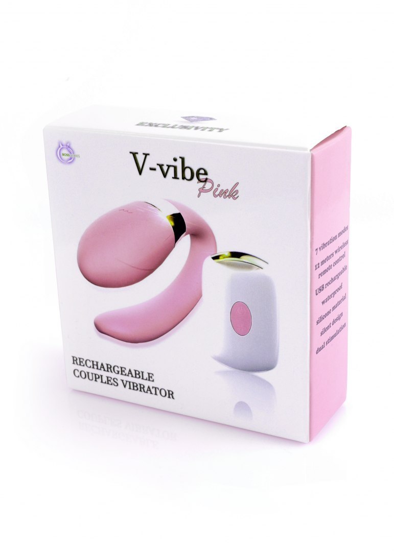 Stymulator-V-Vibe Pink USB 7 Function / Remote Control