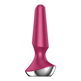 Satisfyer PLUG-ILICIOUS 2 Red - Korek analny z zaokrągloną końcówką i zwężającym się kształtem