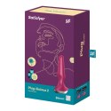 Satisfyer PLUG-ILICIOUS 2 Red - Korek analny z zaokrągloną końcówką i zwężającym się kształtem