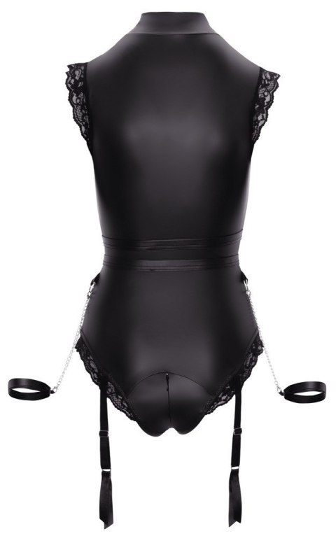 Body Cottelli Bondage M – Zmysłowe body z uprzężą i kajdankami Seksowna Bielizna Body Cottelli Bondage M – Zmysłowe body z uprzężą i kajdankami Seksowna Bielizna