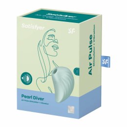 Stymulator Powietrzny Masażer Łechtaczki Pearl Diver Mint z Wibracjami