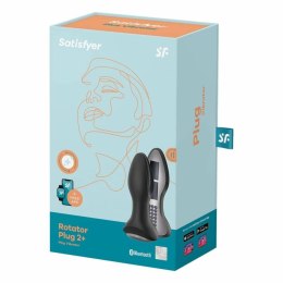 VibrRotation Plug 2 Connect App Black – Inteligentny Plug Analny Premium z Rotacją i Wibracjami