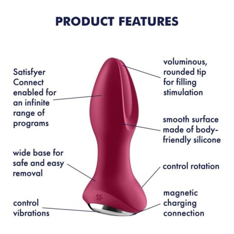 Rotator Plug 2 Connect App – Inteligentny Korek Analny Premium z Rotacją i Wibracjami