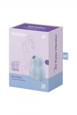 Satisfyer Pro To Go 1 – Niebieski Wibrator z Falami Ciśnienia i Wibracjami