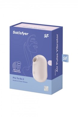 Satisfyer Pro To Go 2 – Beżowy Stymulator Łechtaczki z Falami Powietrza i Wibracjami