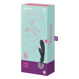 Triple Lover Satisfyer Czarny – Potrójna Stymulacja Łechtaczki i Punktu G dla Intensywnych Doznań