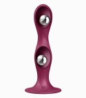 Satisfyer Double Ball-R - czerwony masażer wibrujący