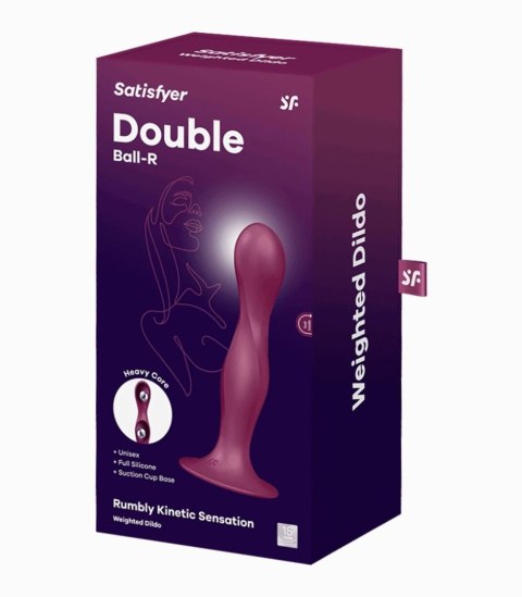 Satisfyer Double Ball-R - czerwony masażer wibrujący