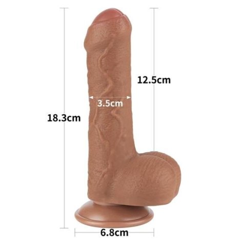 Realistyczne Dildo Premium 18 cm Brown Dual Layer