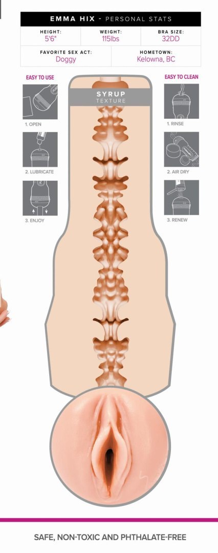 Fleshlight Girls Emma Hix Syrup Signature – Realistyczny Masturbator Premium Beige Edition