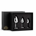 Ekskluzywny Zestaw Korków Analnych Silver Crystal Collection