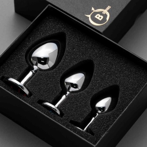 Ekskluzywny Zestaw Korków Analnych Silver Crystal Collection
