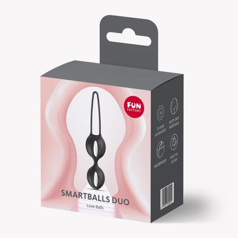 Fun Factory Smartballs Duo Black – Podwójne Kulki Gejszy do Treningu Mięśni Kegla