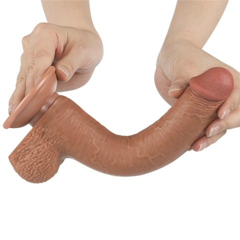 LoveToy Sliding Skin 9" – Realistyczne Dildo Dwuwarstwowe z Przyssawką